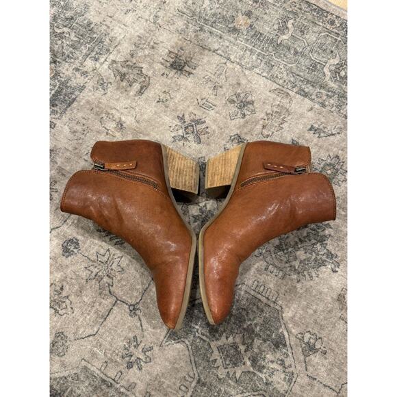 Frye Judith Whiskey Women’s Double Zip Ankle Booties Size 9 Brown Leather Boho - Picture 10 of 13